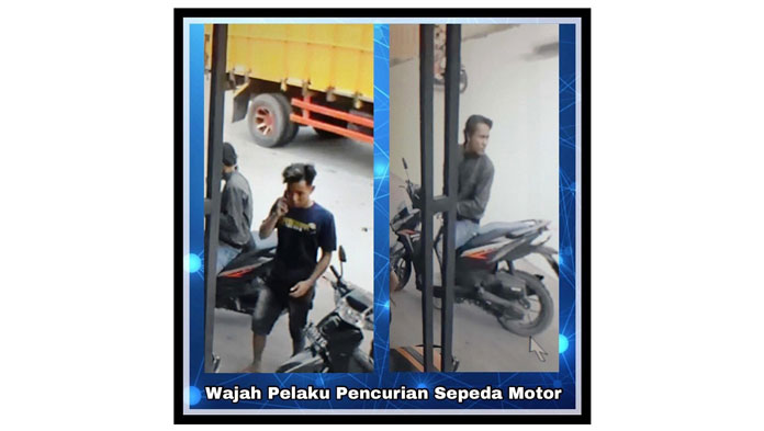 Aksi Pencuri Motor Terekam CCTV Toko, Nih Gambarnya