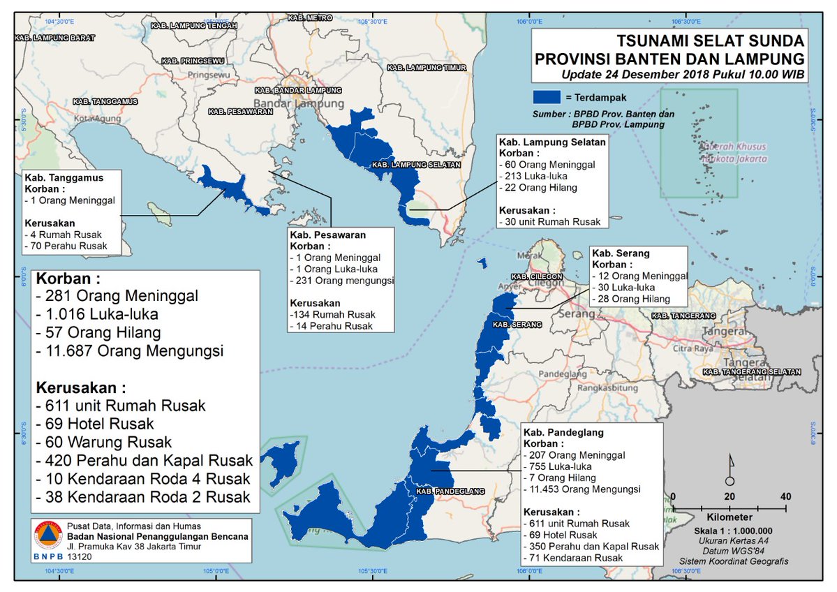 Update Tsunami Selat Sunda: Di Pesisir Pandeglang Yang Paling Banyak Jumlah Korban