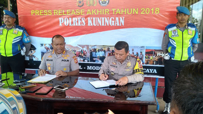 Tahun 2019, Polres Kuningan Tetapkan Kawasan Wajib Helm