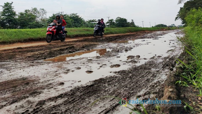 Walah, Jalan Desa Kejiwan Mirip Sawah, Tiga Tahun Belum Ada Perbaikan