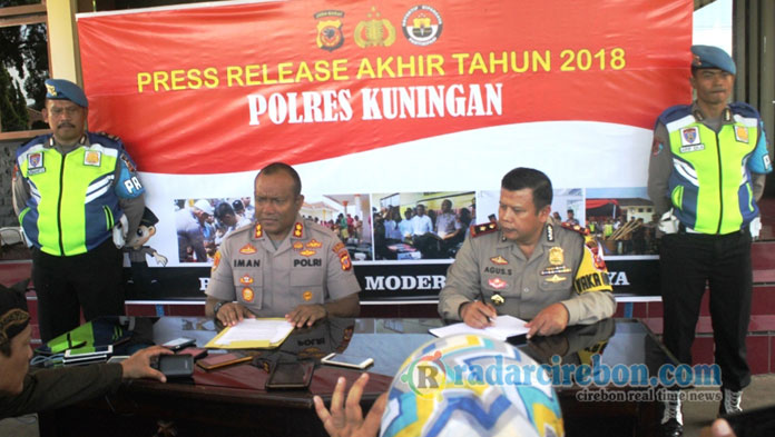 2018, Polres Kuningan Ungkap 220 Kasus Kriminal