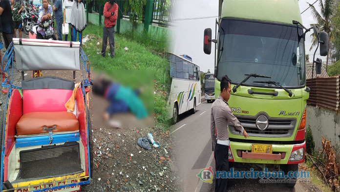 Innalillahi, Tukang Becak Meninggal Jatuh Sendiri, Pemotor Tewas Dilindas Truk Trailer