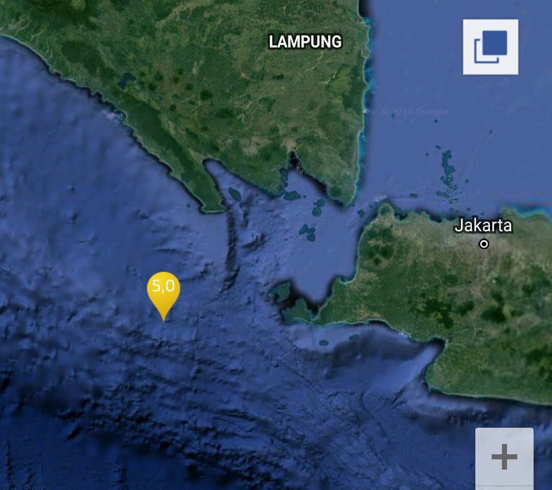 Lampung Diguncang Gempa Berkekuatan 5.0 Skala Richter