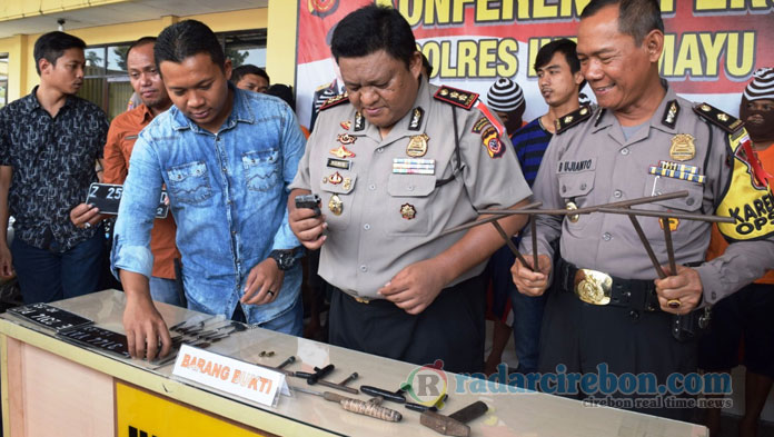 Dalam 10 Hari, Polres Indramayu Ringkus 14 Pelaku Begal dan Curnamor, 4 Ditembak