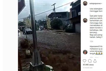 Beredar Video Viral Pengendara Motor Lawan Arus Banjir lalu Terseret, yang Dibonceng Meninggal