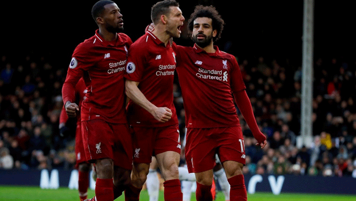 Kalahkan Fulham, Liverpool ke Puncak Klasemen