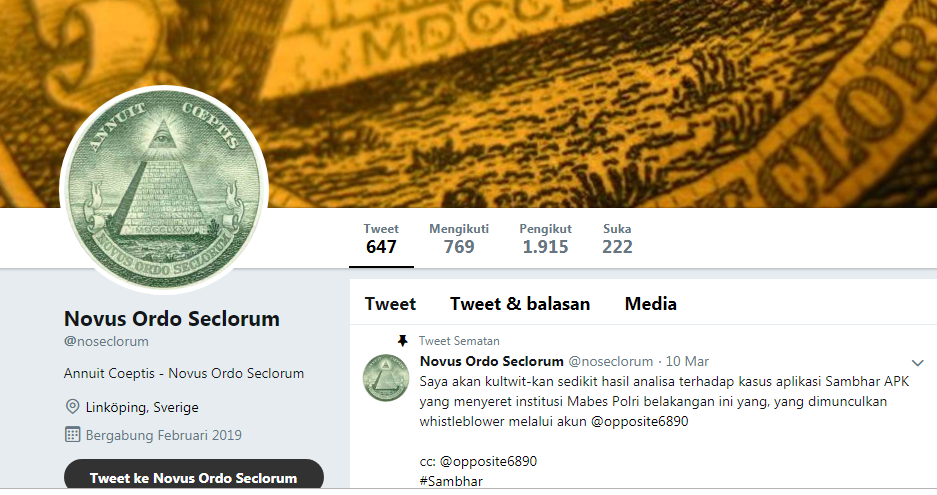 Terkait Pengerahan Pasukan Buzzer Pilpres 2019: @opposite6890 Suspend, Muncul Akun @noseclorum Berlambang Ilum