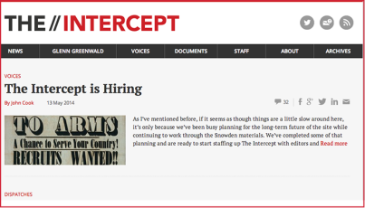 The Intercept: Media Online Agresif Melawan Pemerintah dan Korporasi Besar