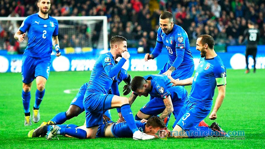 Menang Setengah Lusin Gol, Italia Puncaki Klasemen Grup J