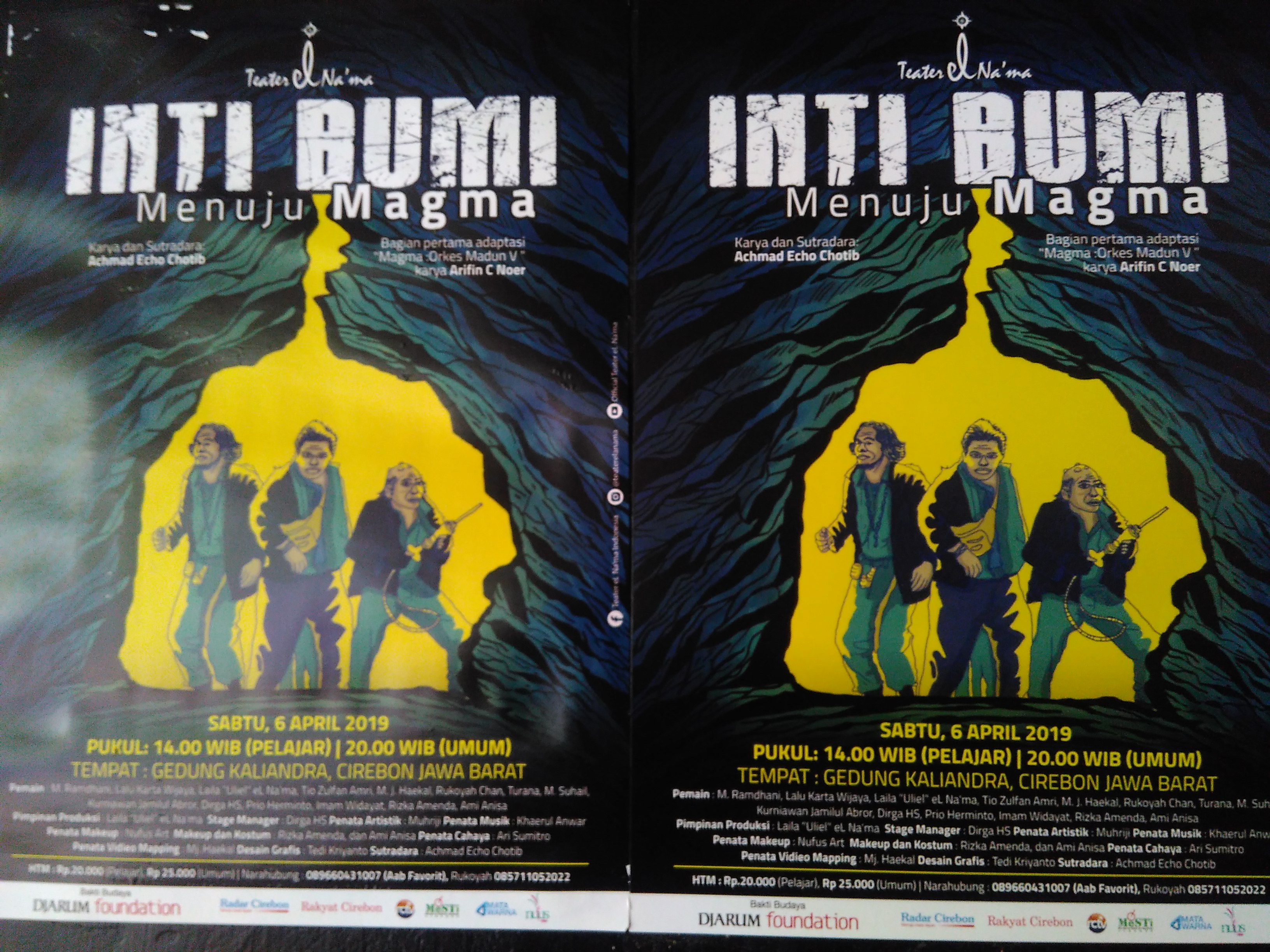 Malam ini, Pentas Teater “Inti Magma Menuju Bumi” di Gedung Kaliandra RCTV