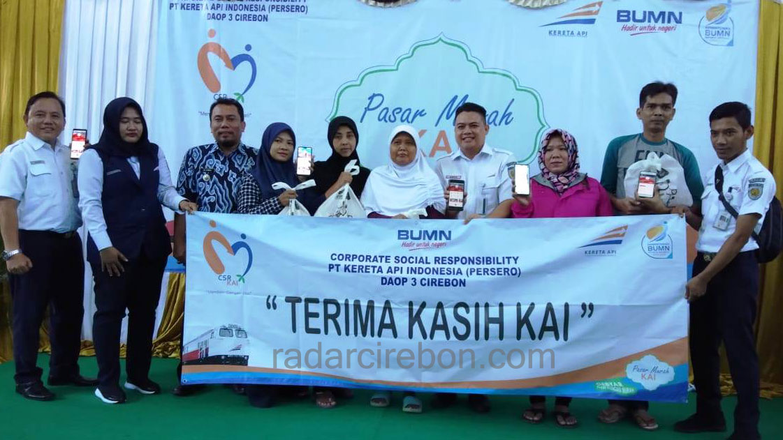 PT KAI Daops 3 Cirebon Distribusikan 3.000 Paket Pangan Murah