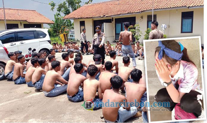 Tawuran, 92 Pelajar Digiring ke Mapolsek Gempol, Siswi Cantik Ikut Terciduk