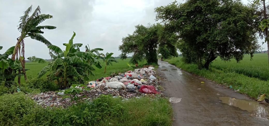 Gunungan Sampah di Perbatasan Desa Pabeanilir dan Brondong Kecamatan Pasekan Butuh Perhatian Khusus