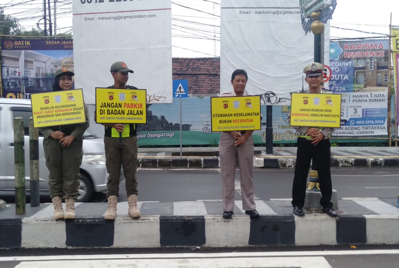 Satlantas Polres Cirebon Kota Gencar Sosialisasi Cegah Pelanggaran Lalu Lintas