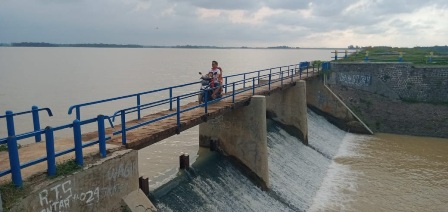 Tim PBA Haurgeulis Siaga, Debit Air di Waduk Cipancuh Naik Turun