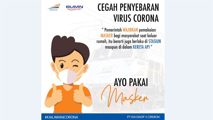 Penumpang Kereta Wajib Pakai Masker