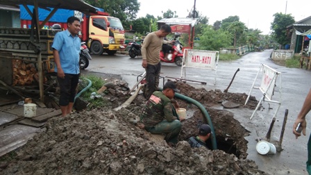 Distribusi Air Bersih Terganggu, PDAM Langsung Lakukan Perbaikan