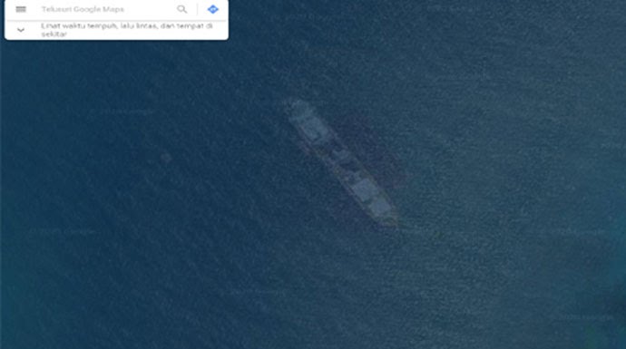 Kapal Karam di Sukabumi Bikin Heboh, Penampakannya Terekam Google Maps