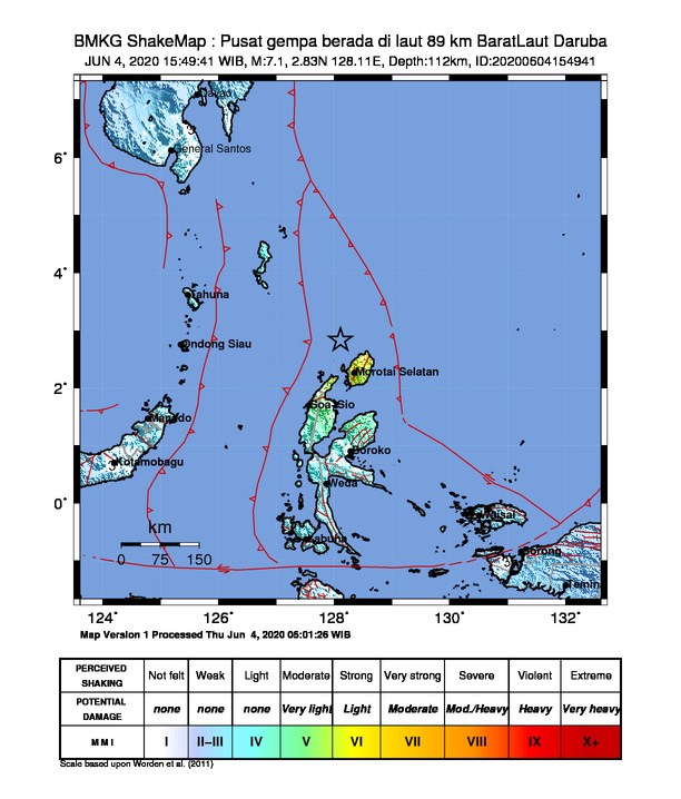 Pulau Morotai Diguncang Gempa 7,1 SR