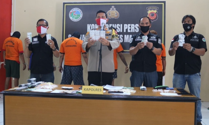 Ungkap 5 Kasus Narkoba, Polres Majalengka Tangkap 8 Terasangka