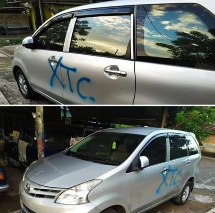 Mobil dan Pos Polisi Dicoret Tulisan XTC, Jaka: Bukan Kami Pelakunya