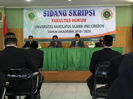 Protokol Kesehatan, Fakultas Hukum UNU Sidang Skripsi