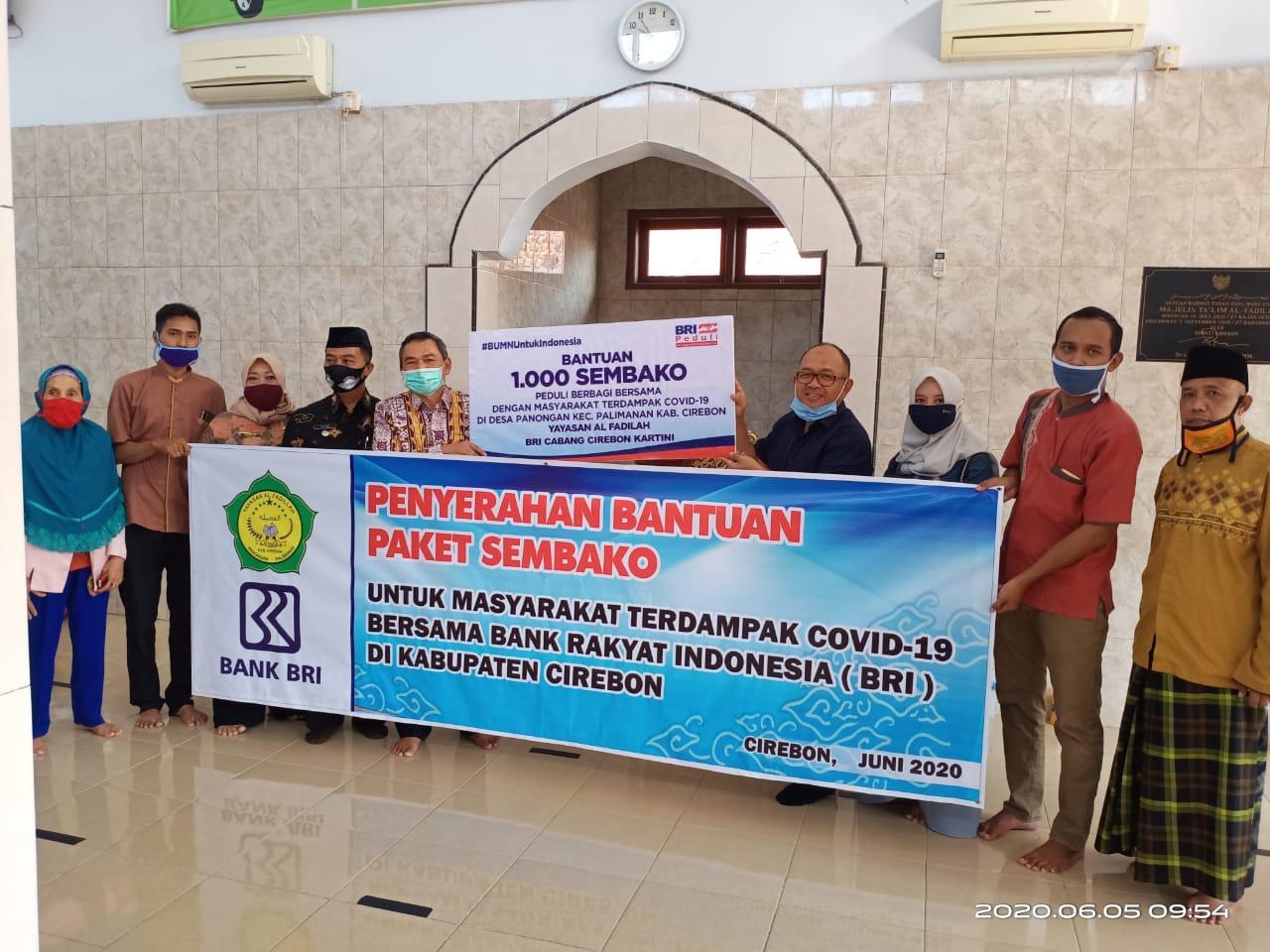 Bank BRI Kartini Tebar 1.000 Paket Sembako Untuk Warga Terdampak Covid-19