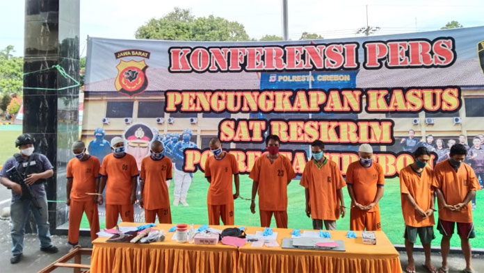 Polisi Ringkus 9 Tersangka Kasus Pencurian di Wilayah Kabupaten Cirebon