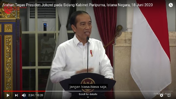 Video Presiden Tegur Menteri Baru Dirilis setelah 10 Hari, Isyarat Reshuffle?