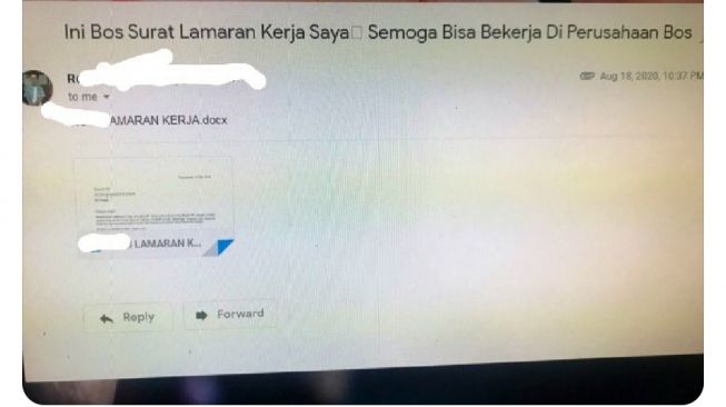 Surat Lamaran Kerja Ini Viral, Ini Bos Surat Lamaran Kerja Saya