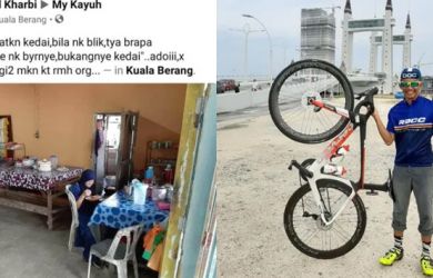 Kocak Sih, Seorang Pesepeda Makan di Rumah Orang yang Dikira Restoran