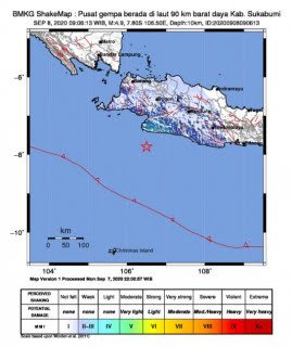 Sukabumi Digoyang Gempa 4,9 Magnitudo, Tidak Berpotensi Tsunami