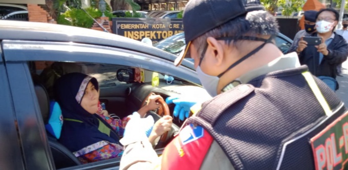 Petugas Gabungan Kembali Gelar Operasi Yustisi Protokol Kesehatan di Kota Cirebon