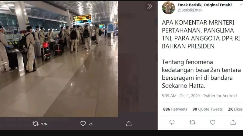 Viral, Kedatangan Tentara Berseragam di Bandara Soetta, Begini Faktanya