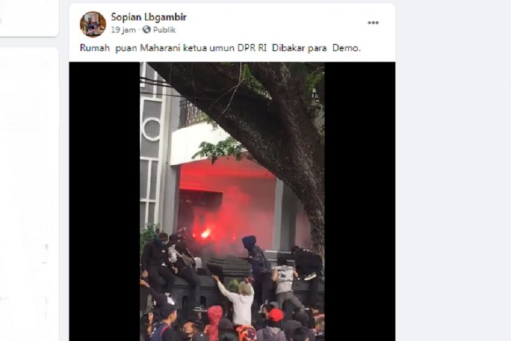 Rumah Puan Maharani Dibakar Pendemo, Begini Faktanya