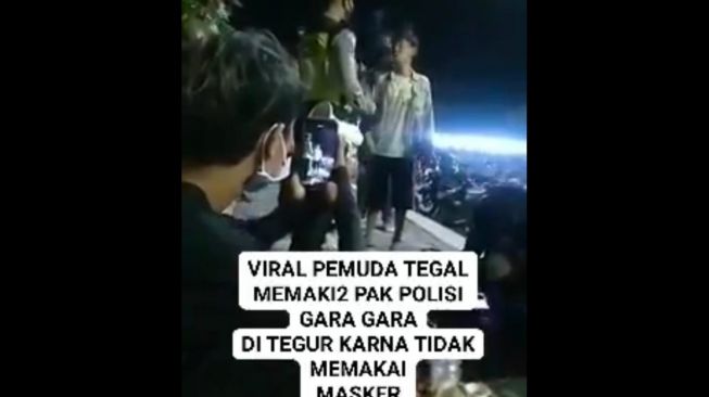 Viral, Tak Pakai Masker, Pria di Tegal Maki Polisi: Corona Kuwe Politik