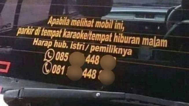 Stiker Mobil Anti Suami Selingkuh, Lihat Nih