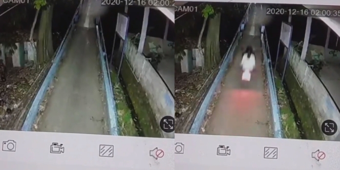 Tukang Sayur Bonceng Kuntilanak, Terekam CCTV, Nih Videonya