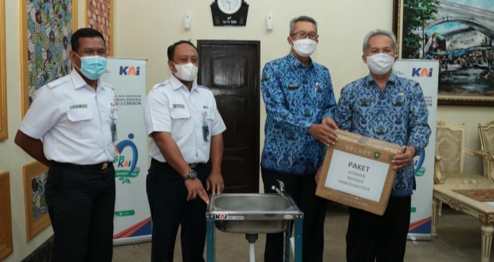 PT KAI Daop 3 Cirebon Konsisten Dukung Pemerintah Tekan Penyebaran Covid-19
