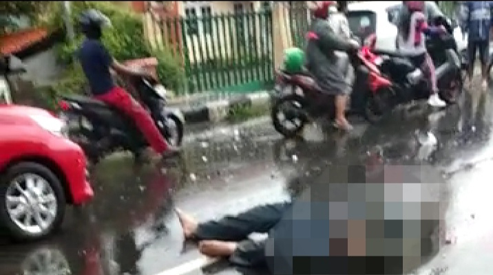 Anggota Polsek Utbar Tewas Kecelakaan Tabrakan di Jalan Evakuasi