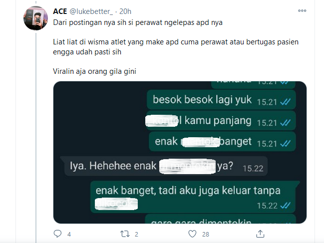 Perawat dan Pasien Covid-19 yang Berhubungan Badan di RS Wisma Atlet, Ternyata Kenalan di Grup Gay