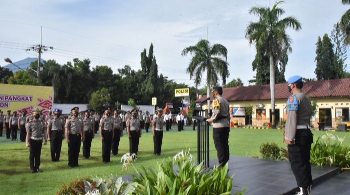 130 Personel Polresta Cirebon Naik Pangkat