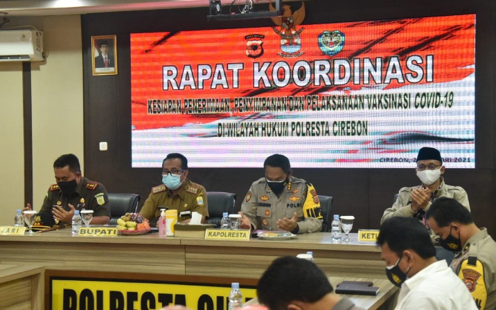 Vaksin Dijadwalkan Tiba di Kabupaten Cirebon Besok, Ratusan Anggota Polresta Cirebon Disiagakan