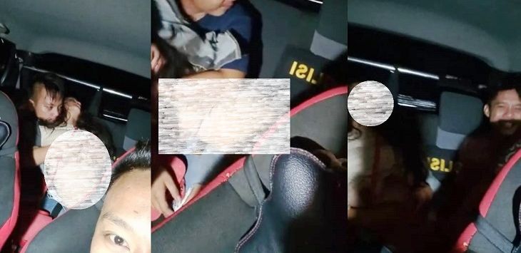 Viral, 1 Cewek Digerayangi 4 Cowok Dalam Mobil, Ada Rompi Tulisan ‘Polisi’