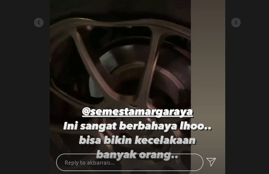 Viral, Drifter Nasional Hajar Lubang di Tol Kanci-Pejagan, Velg Penyok