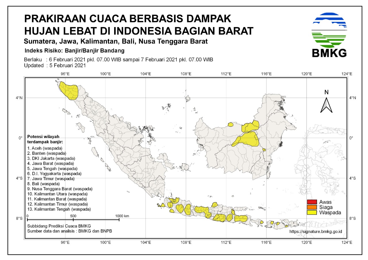 Cirebon-Indramayu Waspada Dampak Hujan Lebat dan Gelombang Laut 2,5 Meter