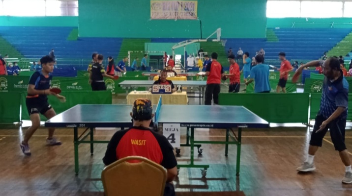 Puluhan Atlet Tenis Meja Ikuti Turnamen RCI Cup 1 di Sport Hall Bima Kota Cirebon