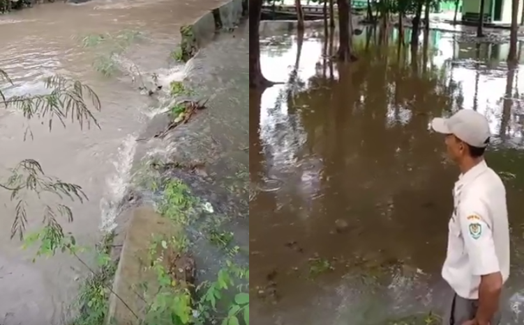Kodim 0614 Kota Cirebon Kemasukan Genangan: Air Masuk Dulu, Muter Baru ke Sungai