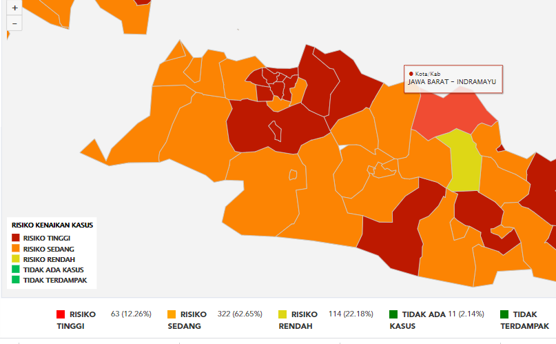 8 Daerah Ini Masuk Zona Merah Corona di Jawa Barat, Ada Indramayu