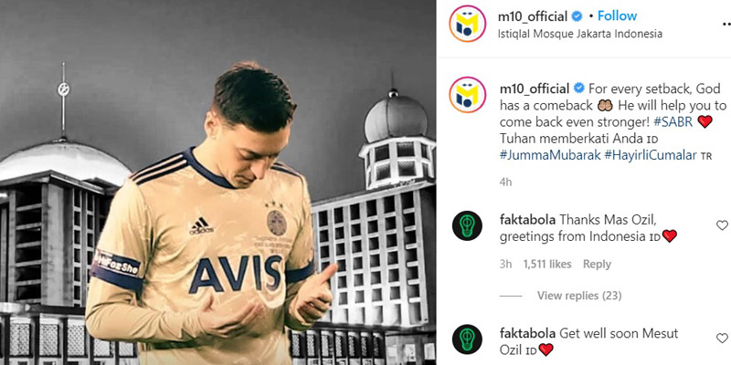 Ozil Unggah Foto Mesjid Istiqlal, Warganet Indonesia Geger